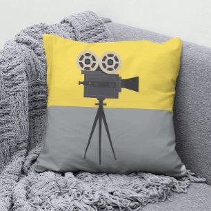 Coussin Appareil Photo Ciné Rétro Bloc de Couleurs