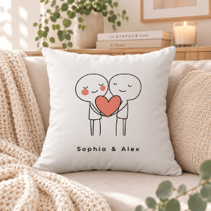 Coussin apparié personnalisé pour la Saint-Valenti