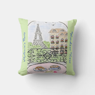 Coussin Appartement PARISIEN fantaisiste Eiffel Tour perso