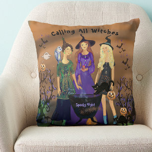 Coussin Appel à toutes les sorcières Halloween Anniversair
