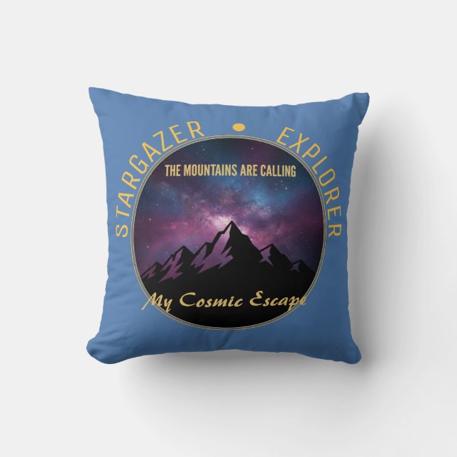 Coussin Appel de la Montagne Cosmique (Recto)