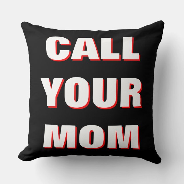Coussin Appel de noir, blanc et rouge votre carreau de (Recto)