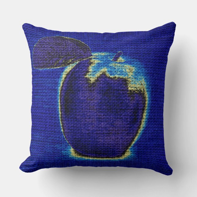 Coussin Apple Fine Art sur Burlap Linen Jute #2 (Recto)