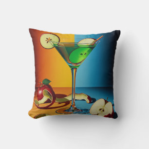 Coussin Apple Martini Pop Art