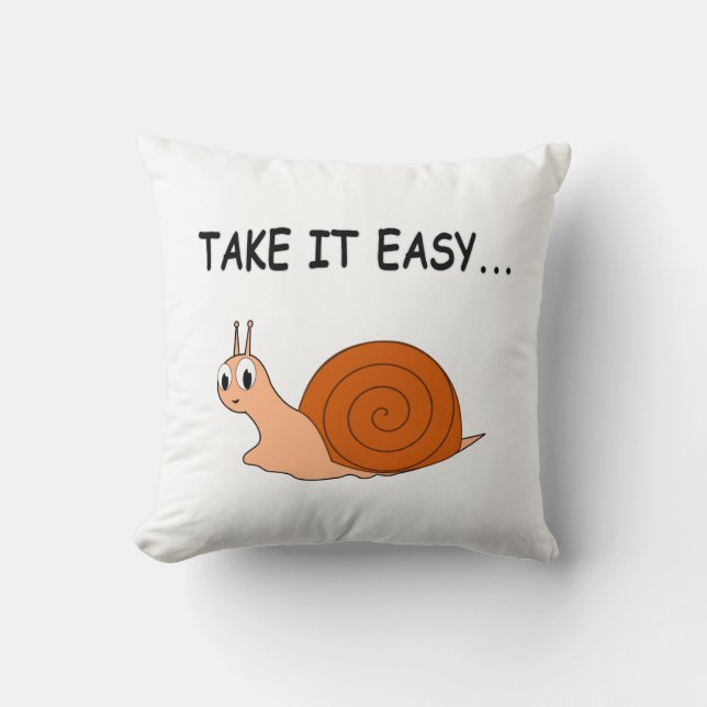 Coussin Apportez-le facilement mignon escargot de dessin (Recto)