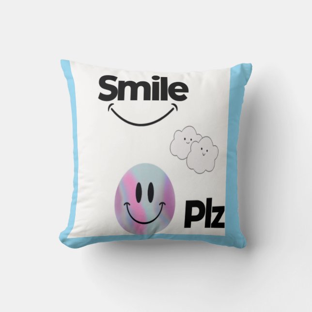 Coussin Apportez le sourire, la positivité et le charme jo (Recto)