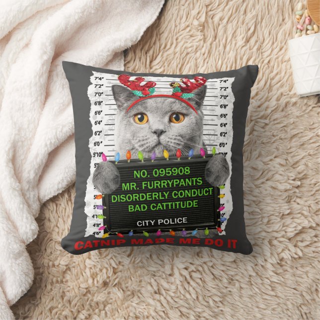 Coussin Apportez Noël laid pour chat maman chat papa chat  (Couverture)