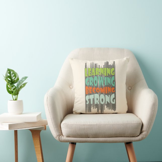 Coussin Apprendre • Grandir • Devenir • Fort  (Chaise)