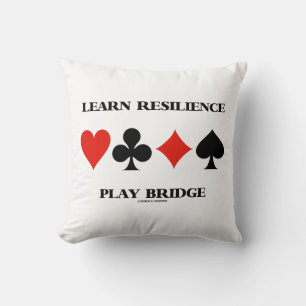 Coussin Apprendre Résilience Jouer Bridge Quatre combinais