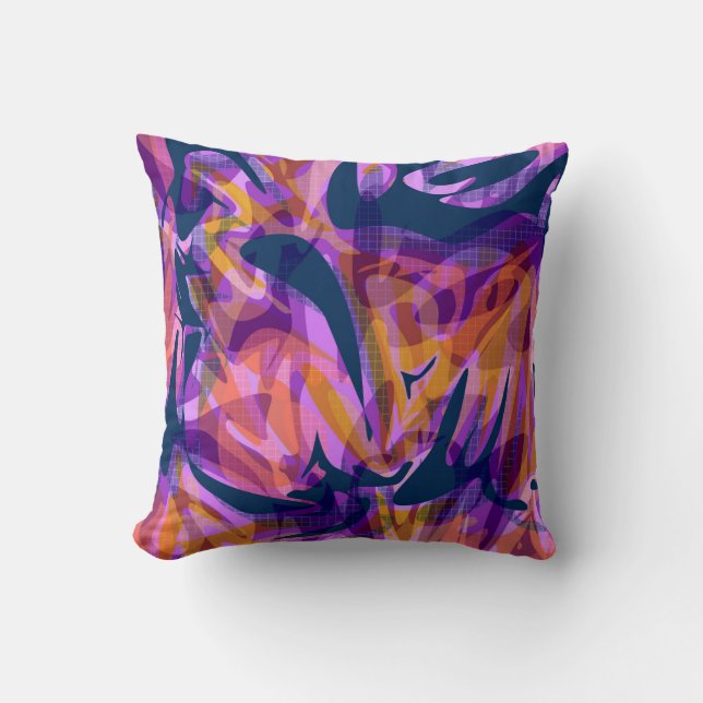 Coussin Apprentissage abstrait Memphis école moderne motif (Recto)