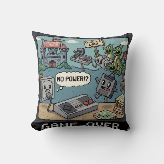 Coussin Appuyez sur Start pour la nostalgie ! (Et quelques (Recto)
