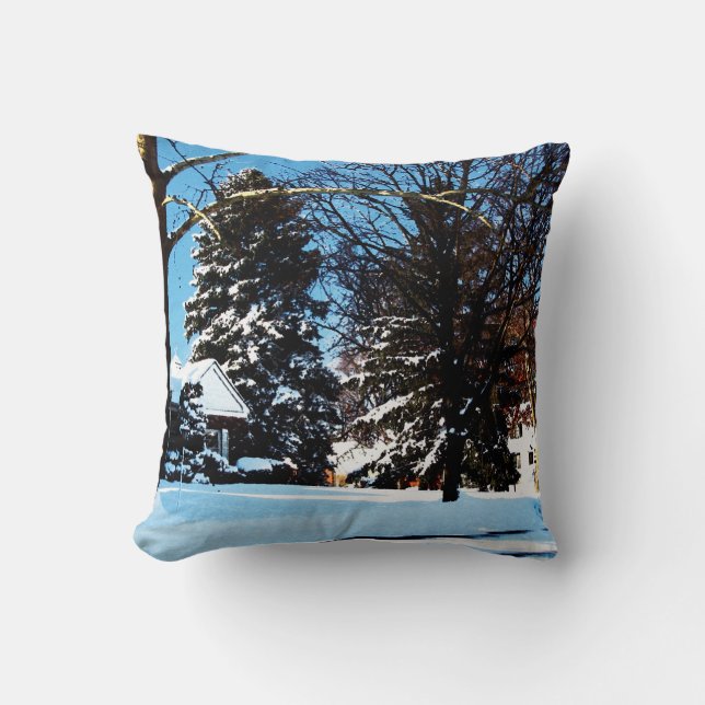 Coussin Après la tempête de neige (Recto)