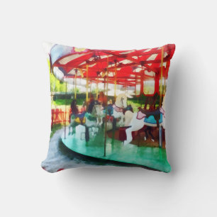 Coussin Après-midi ensoleillé sur le carrousel