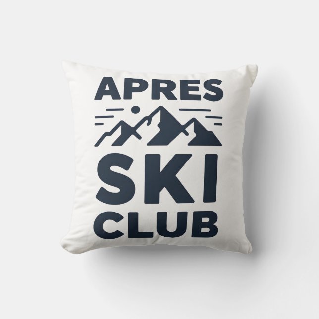 Coussin Apres Ski Club Mountain Logo - Custom Mens Winter  (Recto)