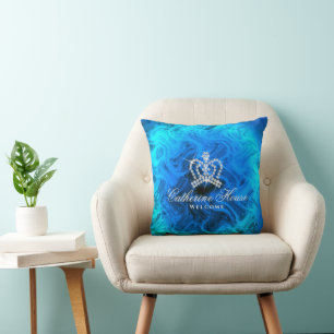 Coussin Aqua bleu citron