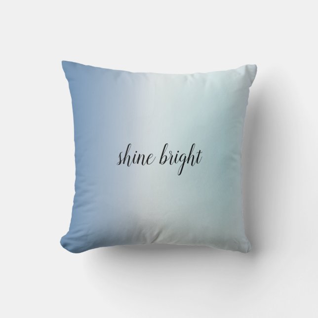 Coussin Aqua Blue Ombre Tie Dye (Recto)