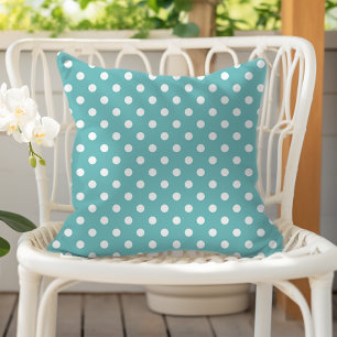 Coussin Aqua Blue pois
