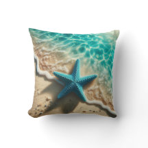 Aqua Blue Starfish Seashell Tropical Beach Océan