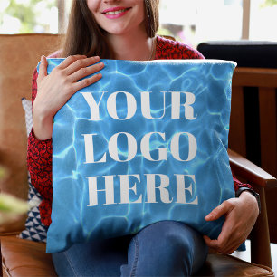Coussin Aqua Blue Swimming Pool Photo pour votre logo