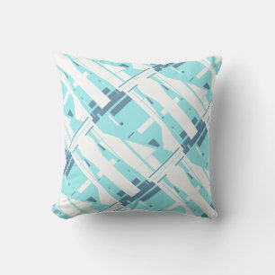 Coussin Aqua bouché sur les gros carreaux diagonaux classi