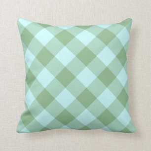Coussin Aqua et En vichy vert de la mer Noire