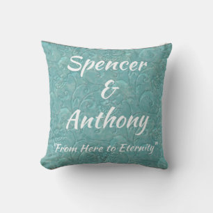 Coussin Aqua Faux Texture