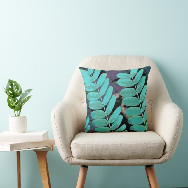 Coussin Aqua Feuilles (Chaise)
