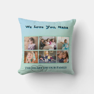 Coussin Aqua Heart Nana 6-Photos Tribute