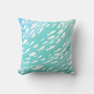 Coussin Aqua Océan Poisson Nautique