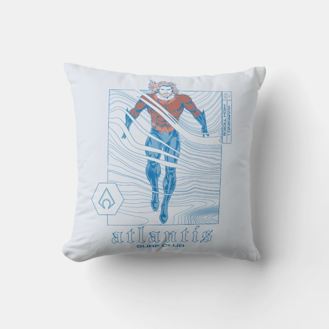Coussin Aquaman - Atlantis Surf Club (Recto)