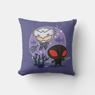 Coussin Aquaman   Chibi Orm & Black Manta Graphisme sous-m