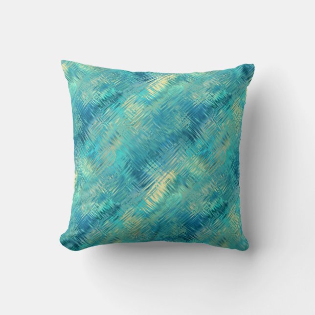 Coussin Aquamarine Blue Crystal Gel Texture (Recto)