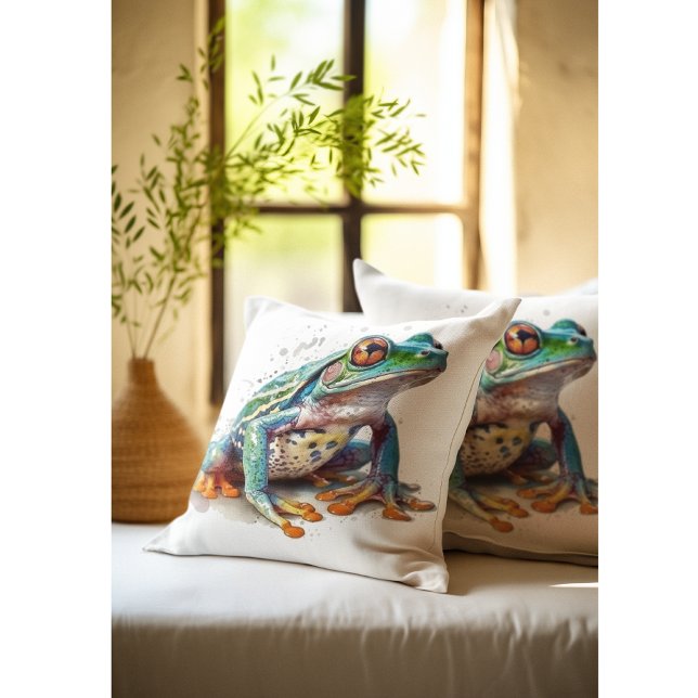 Coussin Aquarelle à bijoux grenouille (Créateur téléchargé)