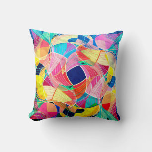 Coussin Aquarelle abstrait arrière - plan coloré avec fant