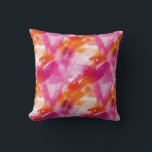 Coussin Aquarelle Abstrait Orange Rose<br><div class="desc">L'oreiller jeté abstrait rose orange aquarelle est le moyen idéal pour ajouter une touche de couleur et un style contemporain à n'importe quelle pièce. Doté d'un beau mélange de roses doux et d'orangés vibrants dans un design abstrait, cet oreiller apporte une touche artistique à votre décoration. Son rembourrage moelleux offre...</div>