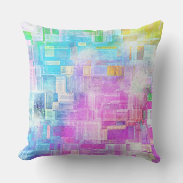 Coussin Aquarelle Abstraite (Recto)