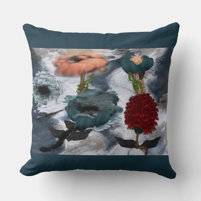Coussin Aquarelle Abstraite (Recto)