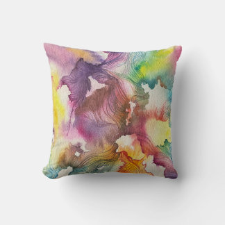 Coussin Aquarelle Abstraite