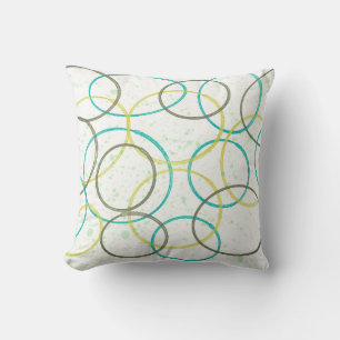Coussin aquarelle abstraite moderne peint design