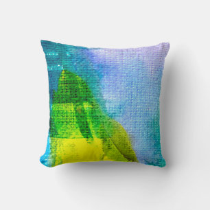 Coussin aquarelle Abstraite peinte fond abstrait, acr