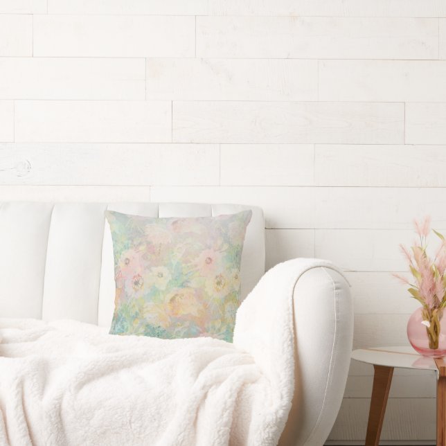 Coussin Aquarelle Abstraite rose Passez Rose (Canapé)