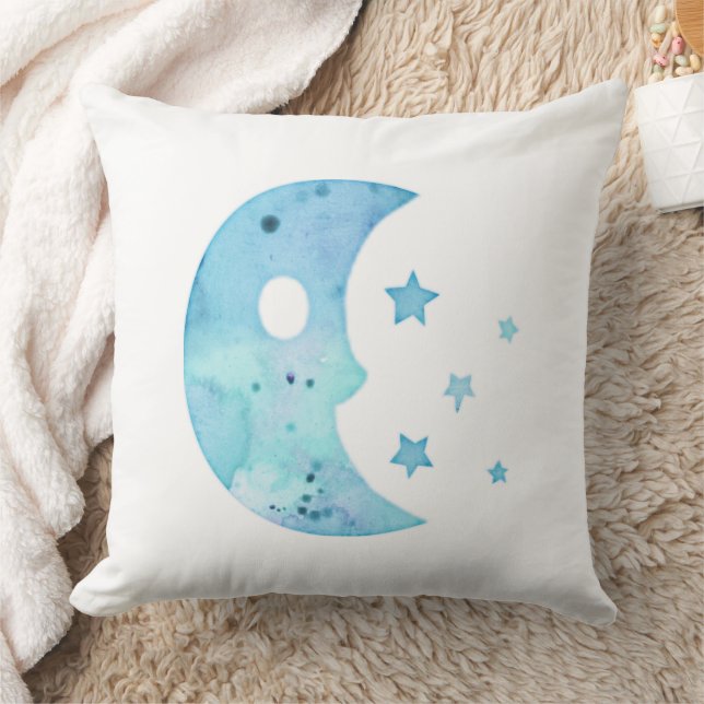 Coussin Aquarelle Aimez-vous à la Lune et retour (Couverture)