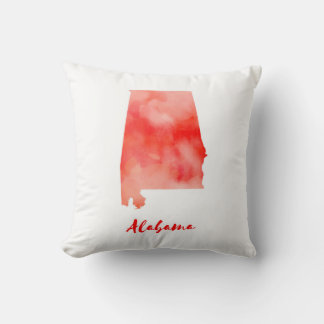Coussin Aquarelle Alabama États-Unis