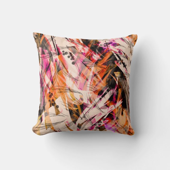 Coussin Aquarelle, arrière - plan abstrait vintage. (Recto)