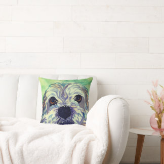 Coussin Aquarelle Avec Chien Lhasa Apso