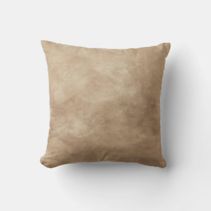 Coussin Aquarelle bleu et rouge sur taupe