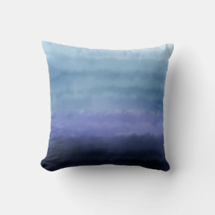 Coussin Aquarelle bleu moderne violet