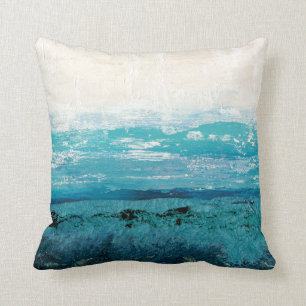 Coussin Aquarelle bleu saphir