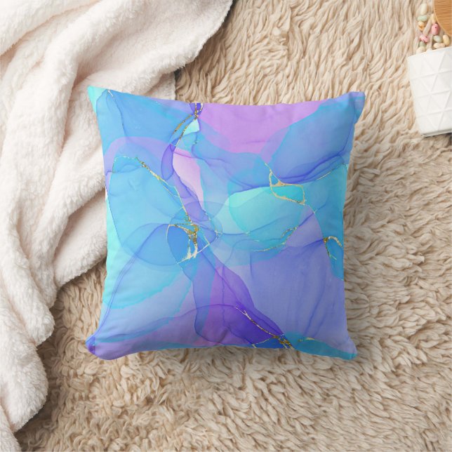Coussin aquarelle bleue (Couverture)