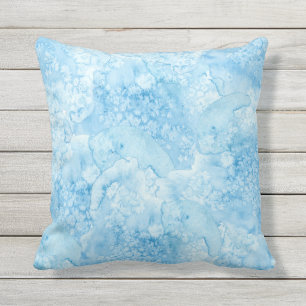 Coussin Aquarelle bleue d'océan